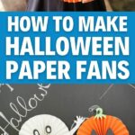 Halloween paper fans collage