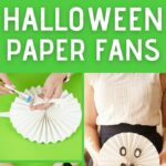 Halloween paper fans collage