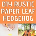 Fall hedgehog craft collage