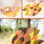 Fall hedgehog craft collage