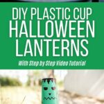 Plastic cup lantern collage