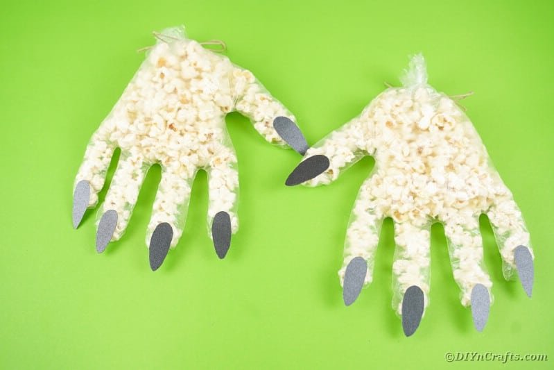 Two popcorn hands