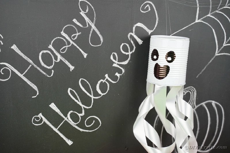 Spooky Upcycled Tin Can Hanging Ghost Decoration Diy Crafts