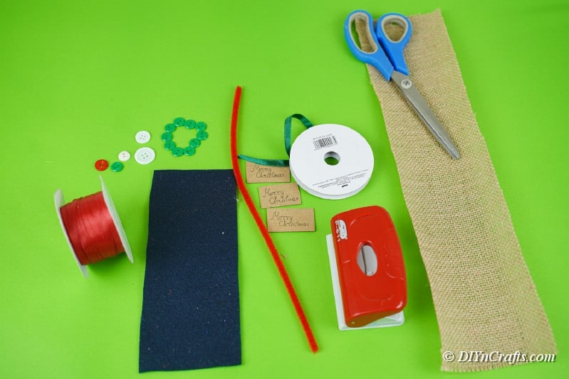 craft supplies on table 
