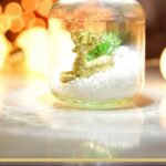 Svetleča božična dekoracija snežnega kozarca