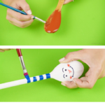 Instructions for painting Christmas wooden spoons