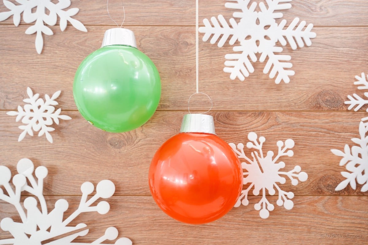 rubber ball christmas ornaments with snowflakes