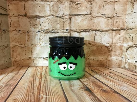 Frankenstein Glitter Light Mason Jar mason jar Frankenstein | Etsy