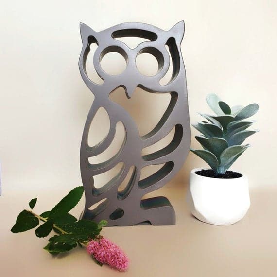 Wooden Owl Decor Ornament for Living Room Owl Ornament 3D | Etsy
