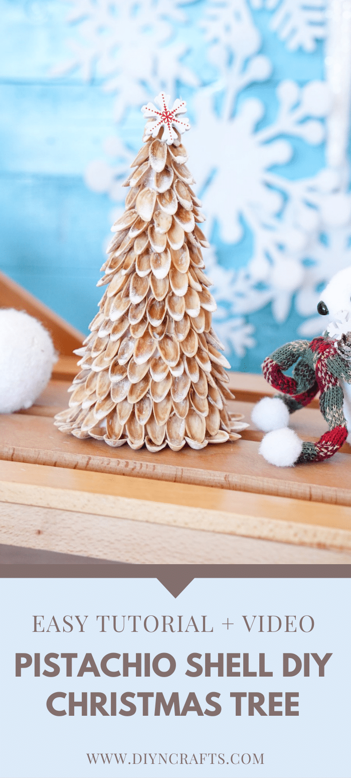 Pistachio Christmas tree on a table
