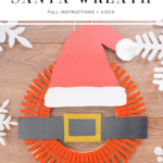 Clothespin wreath with Santa hat