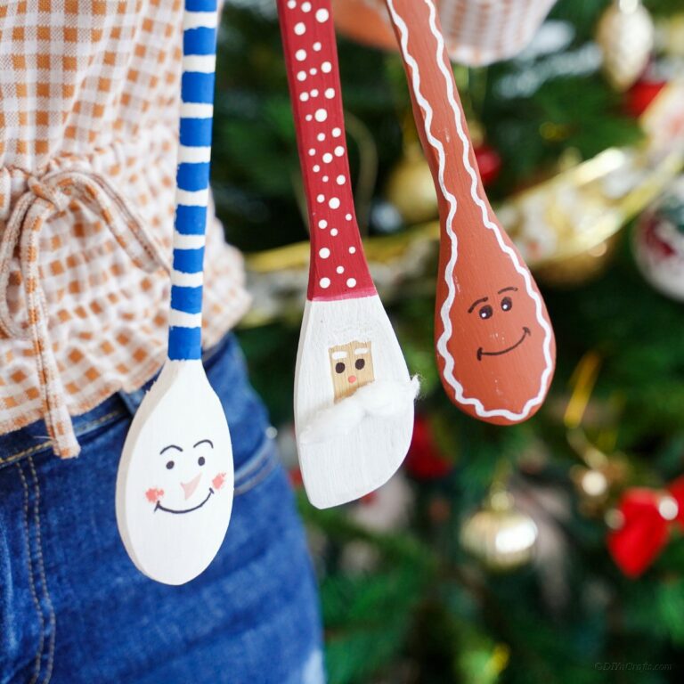 Cute Wooden Spoon Christmas Decorations