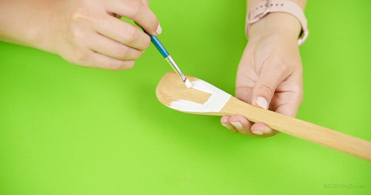 Painting wooden spoon Christmas decoration craft