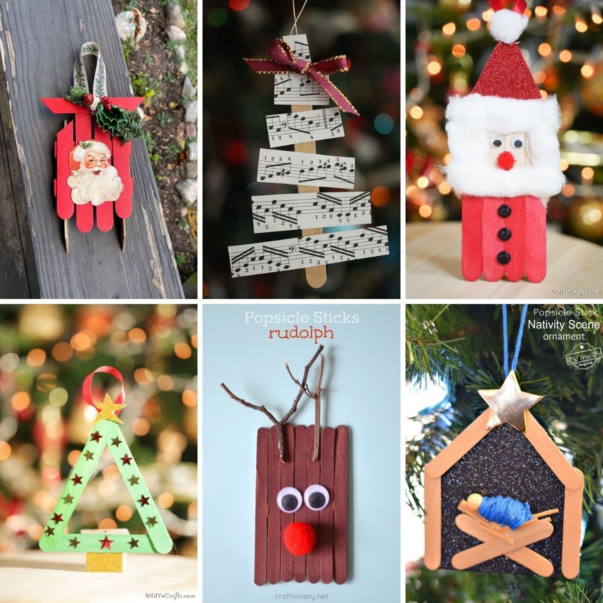 Invoice Through sketch 35+ Adorable Christmas Craft Stick Projects for Kids - DIY & Crafts