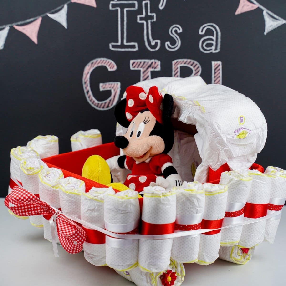 New Baby Gift Gift Basket Nappy Cake Girl Baby Shower Baby Gift Hamper 