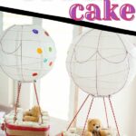 Hot air balloon diaper cake on dresser