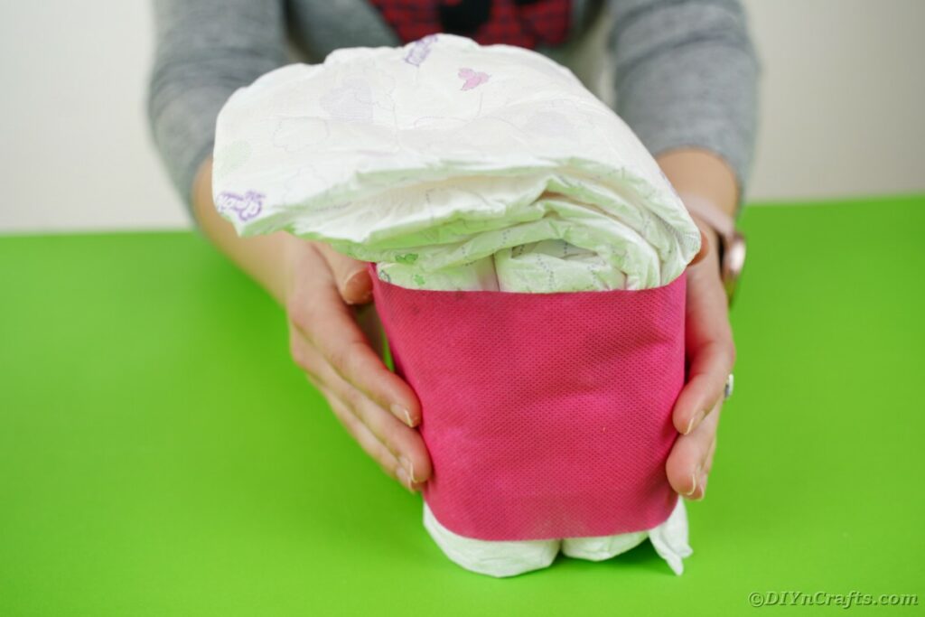 Wrapping diaper roll
