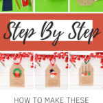 Step by Step for making burlap gift tags