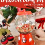 candy jar under a Christmas tree