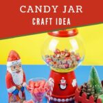 Candy jar with Christmas scene