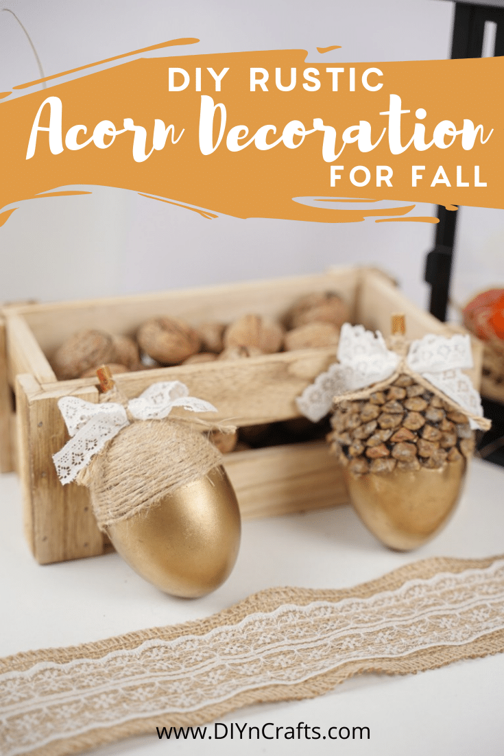 Gold fall acorn decorations