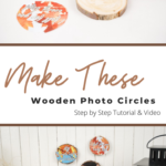 Steps to make fall themed natural wood circles