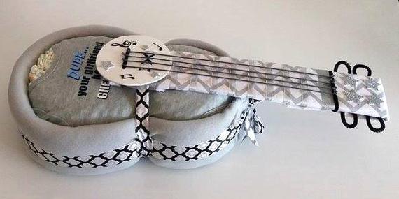 Unique Baby Shower Gift Unique Diaper Cake Guitar Diaper | Etsy