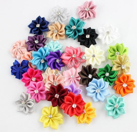 Satin Ribbon Flowers Satin Fabric Flowers Satin Flower | Etsy