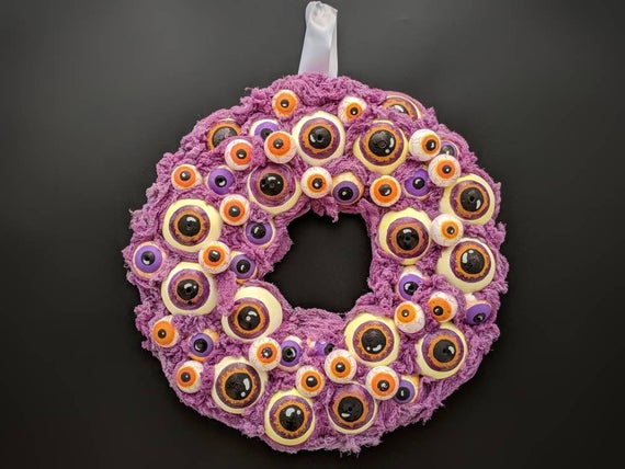 Halloween Wreath Eyeball Wreath Eyeball Halloween Wreath | Etsy