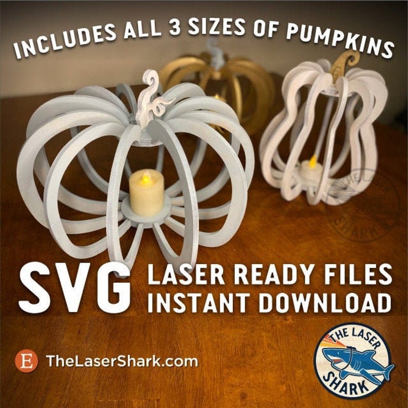 Ring Pumpkins Fall Decor SVG Laser cut files for Glowforge 
