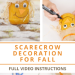 Step by step to make a fall scarecrow jar craft