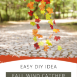Easy DIY fall wind catcher hanging outside