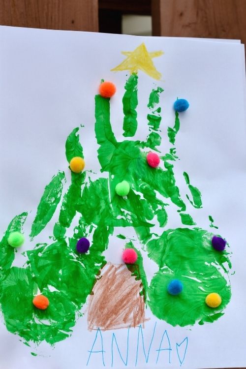 Handprint Christmas tree