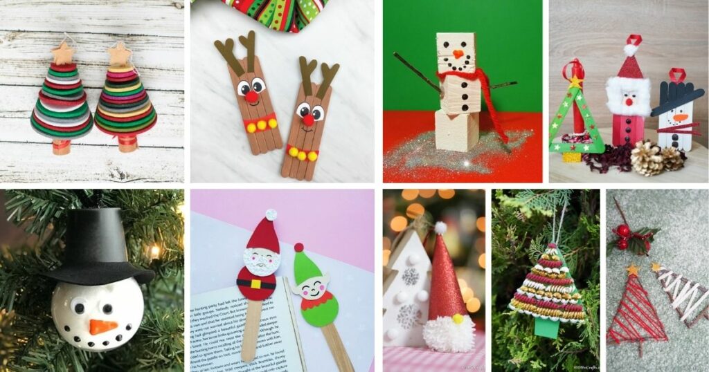 Kids Christmas craft collage