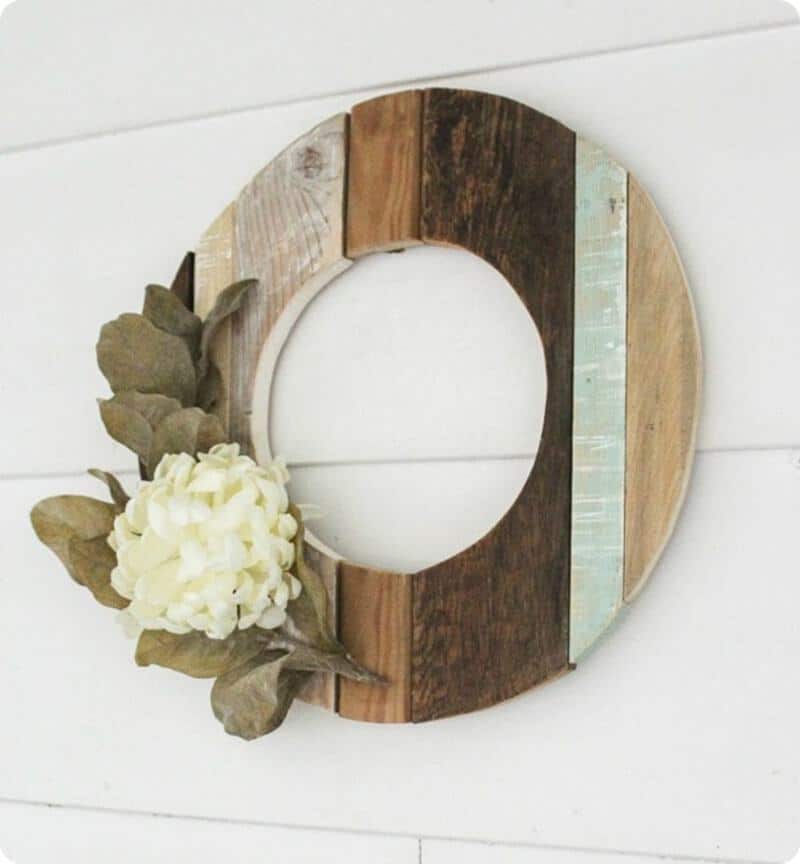 Reclaimed wood wreath