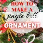 Pipe cleaner jingle bell ornament collage