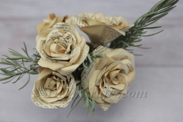 Bouquet of paper flowers