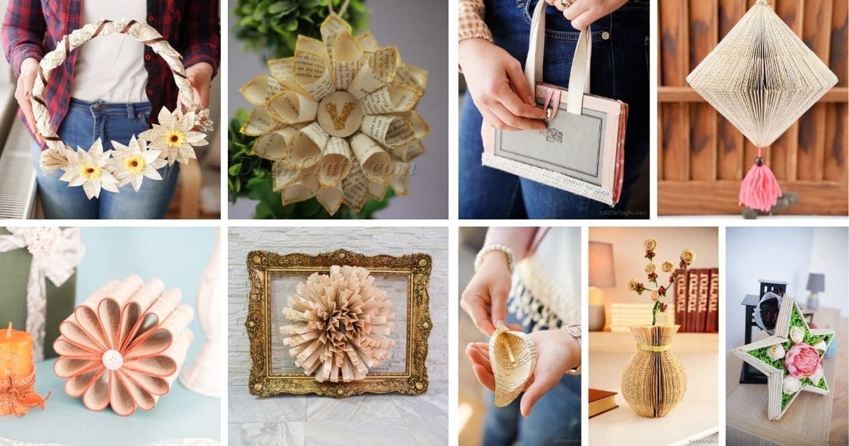 40+ Old Book Crafts And Decorating Ideas - DIY & Crafts
