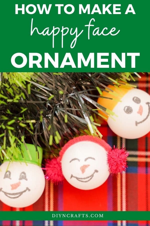 Ping pong ball ornaments on flannel