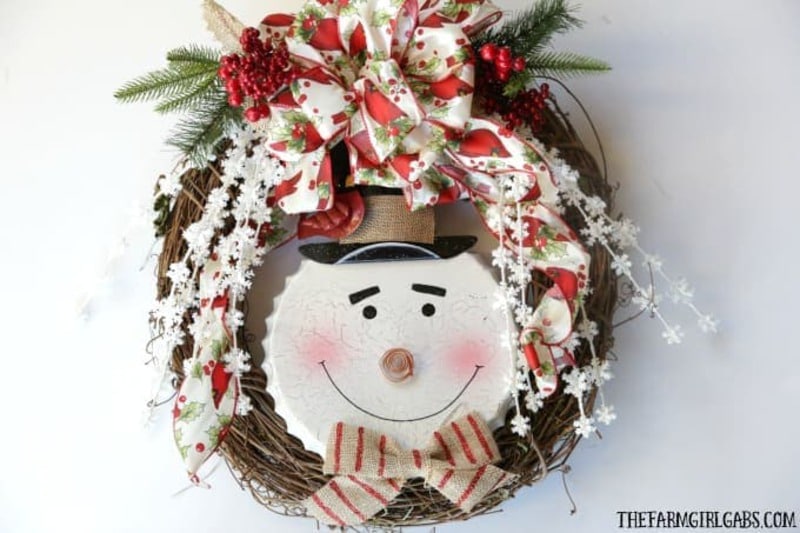 Snowman wreath