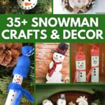 Snowman craft collage