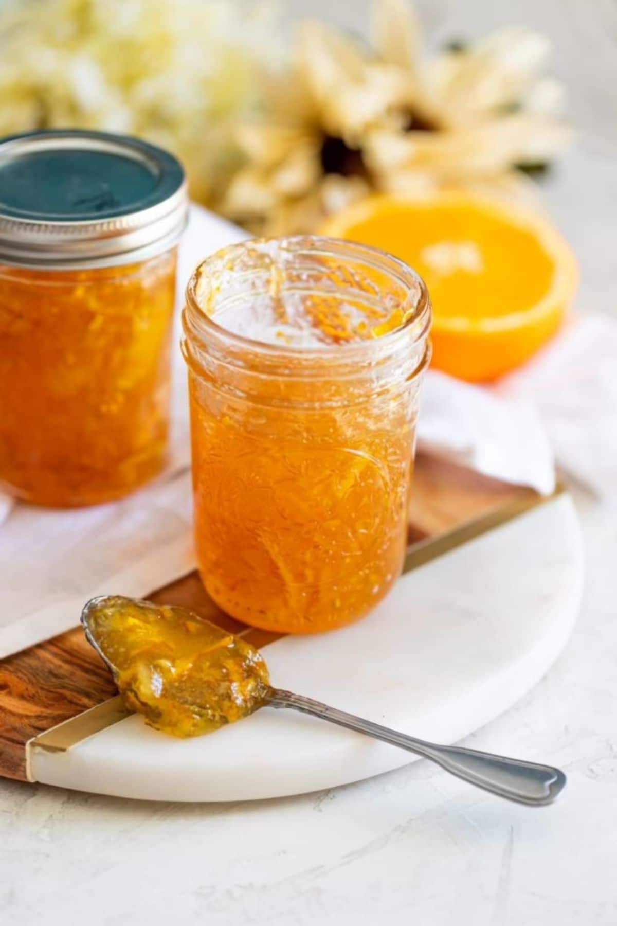 Orange marmalade in jar