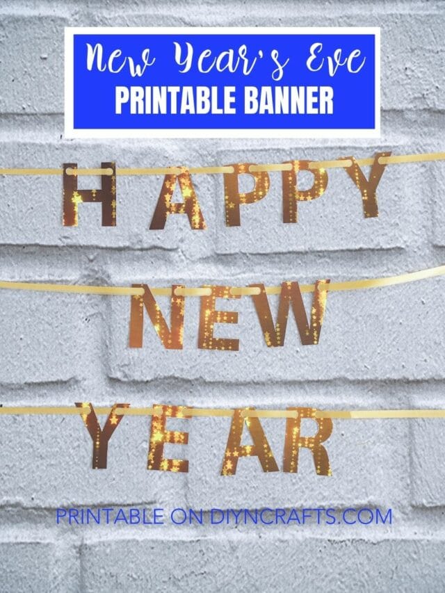 Printable Happy New Year Banner