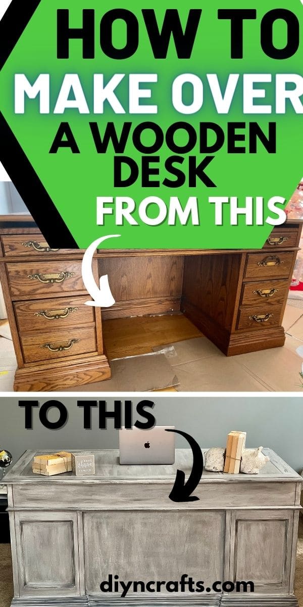 Distressed desk collage