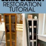 Curio cabinet restoration collage