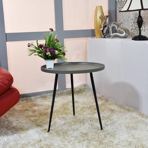 Handmade Modern Side Table Aluminium & Iron Round Green | Etsy