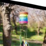 Pinterest image with wind chime and pink text