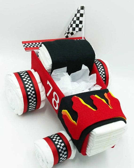 Race Car Diaper Cake Diaper Cake Car Diaper Cake Baby | Etsy
