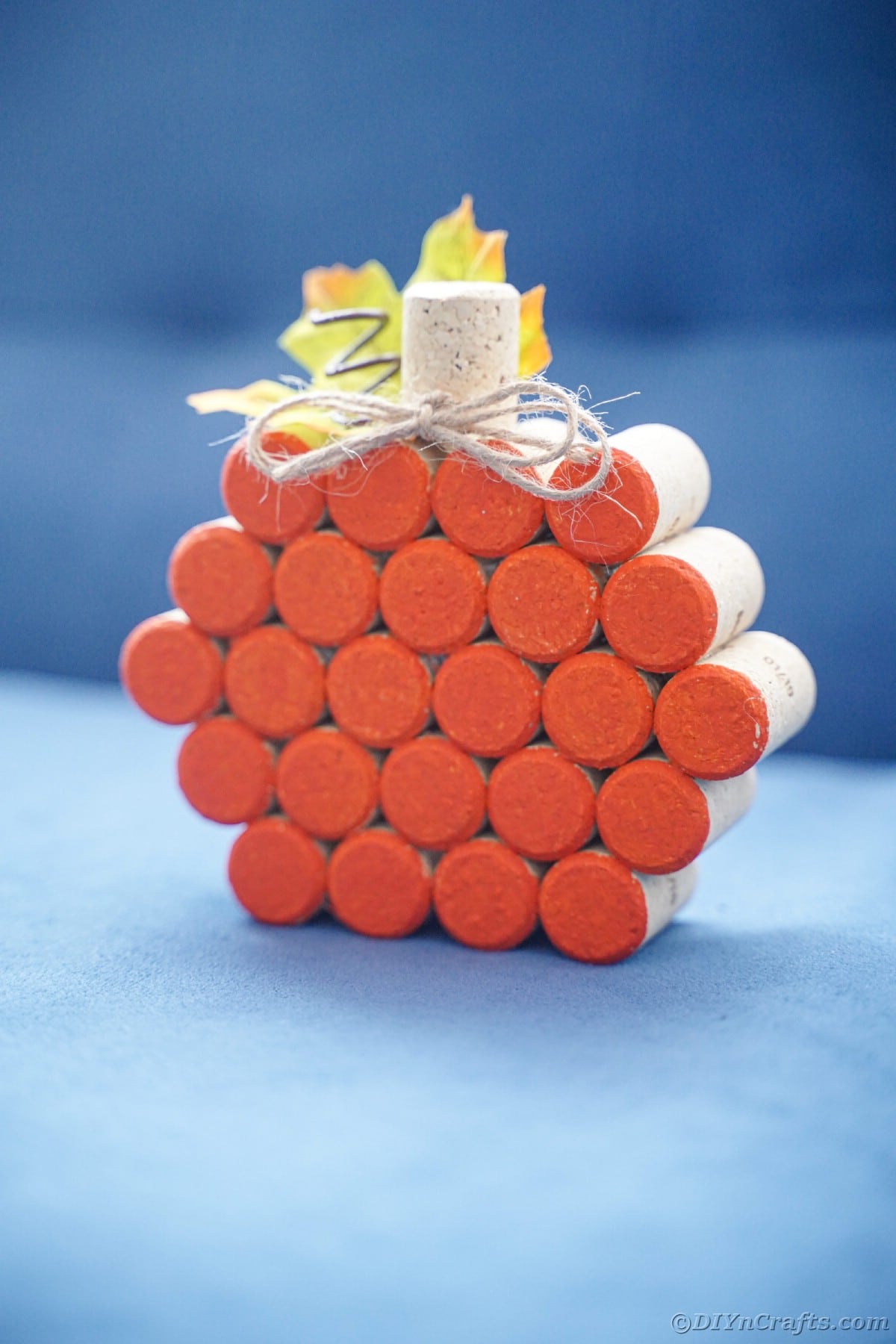 cork pumpkin on table