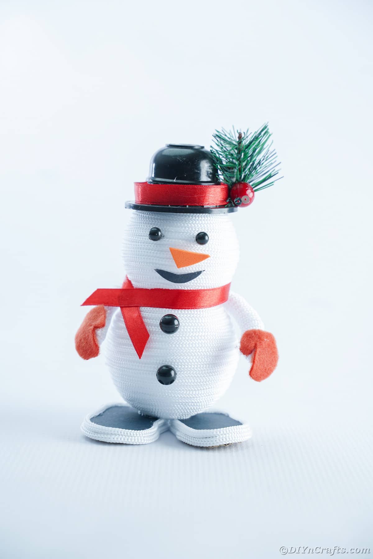 rope snowman on white table